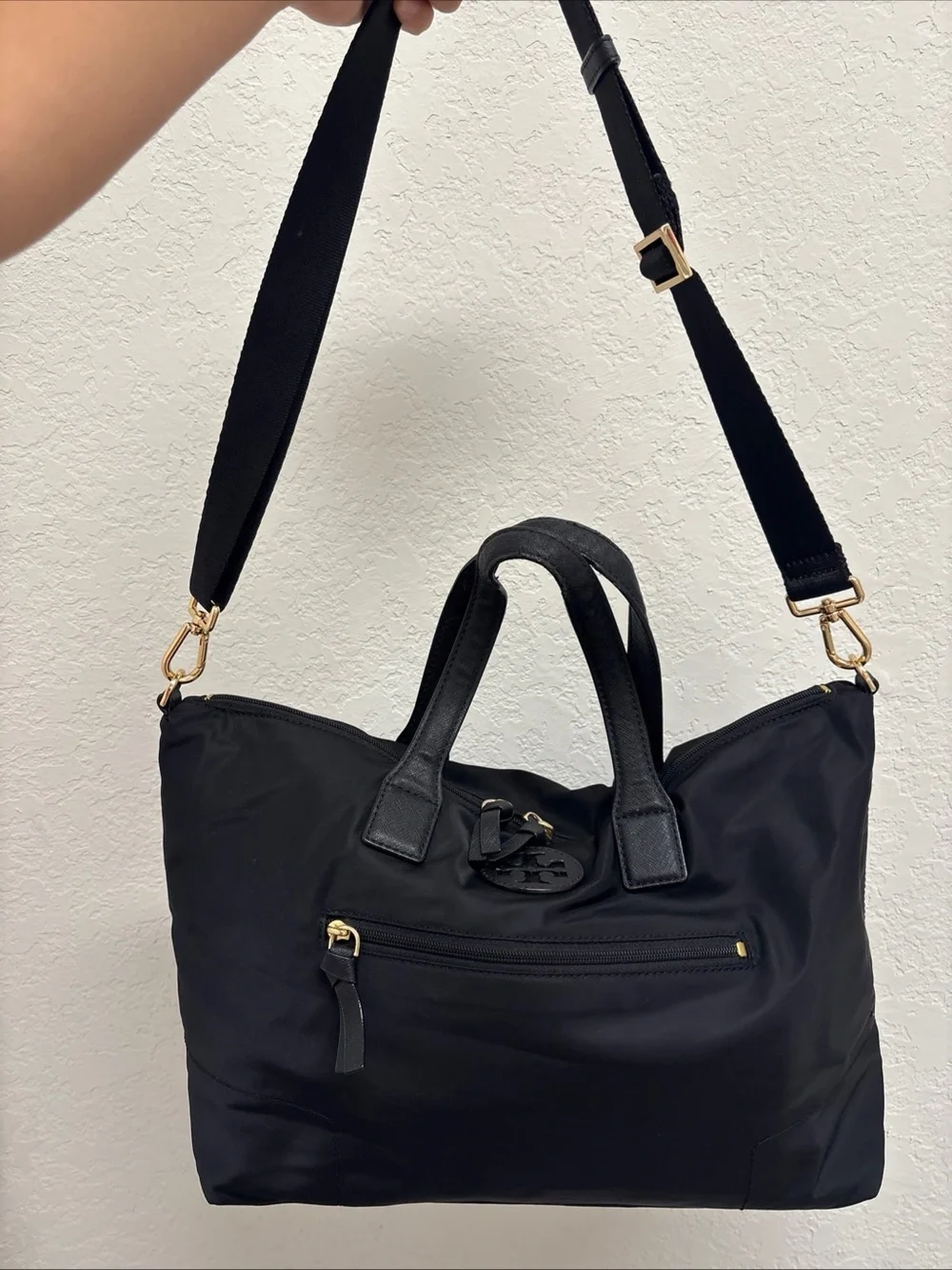 Tory Burch Black Nylon Crossbody Bag